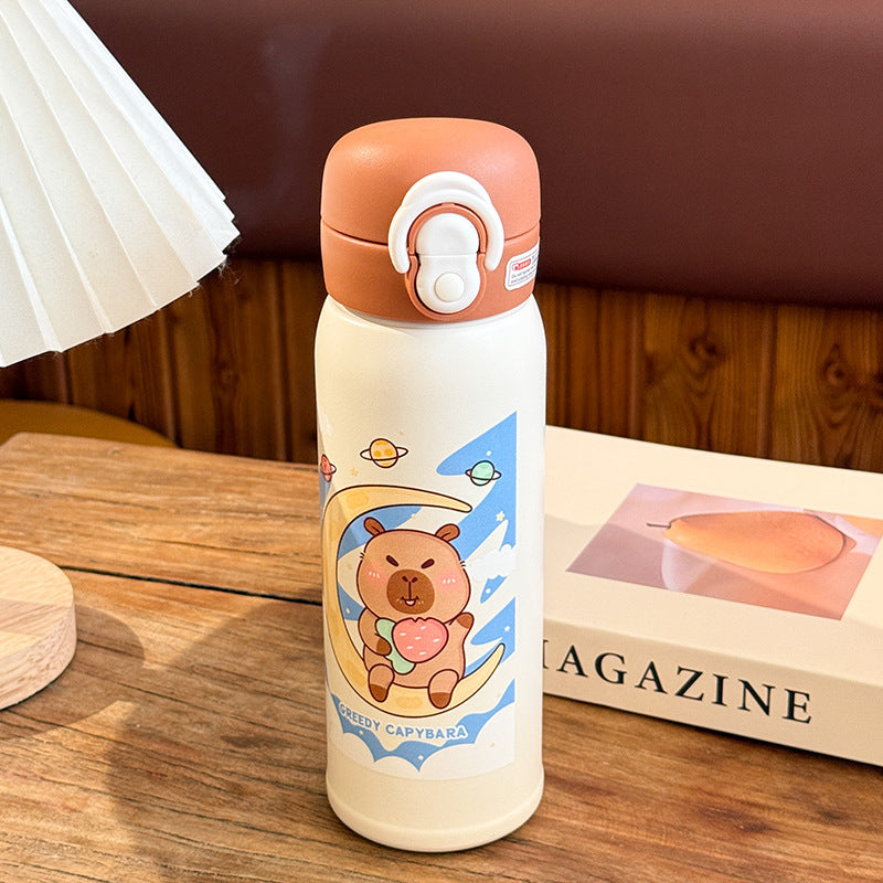 Damen Isolierte Trinkflasche mit bunt gestaltetem Tiermotiv Brehn