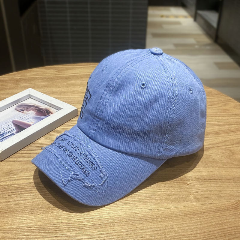 Damen Zerrissene Freizeit Denim Kappe Brehn