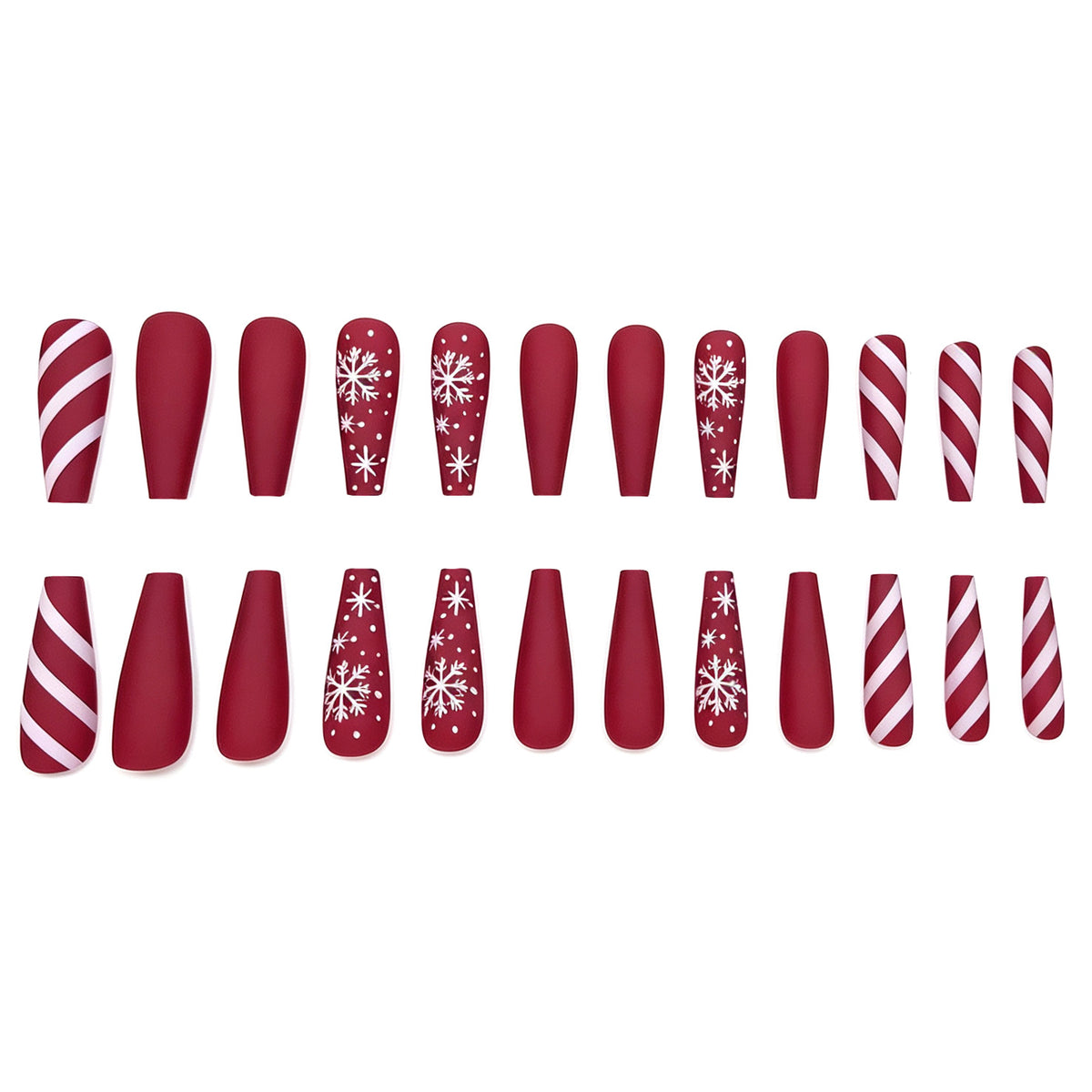 Festive Matte Acryl Nagelkunst Brehn