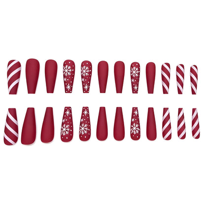 Festive Matte Acryl Nagelkunst Brehn