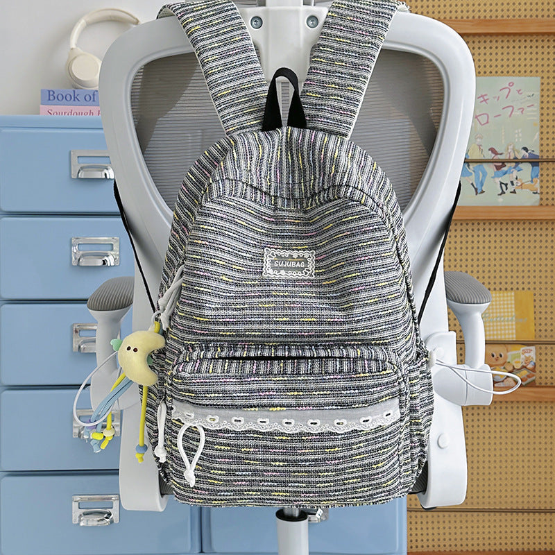 Lässiger Texturierter Schulrucksack