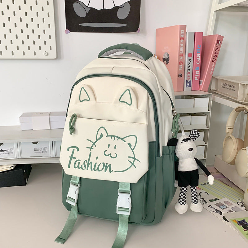 Rucksack mit Niedlichen Katzenohren und Praktischen Fächern Brehn