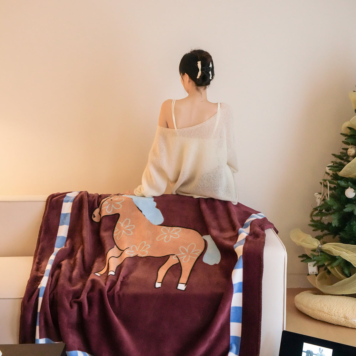 Kuscheldecke für Sofa