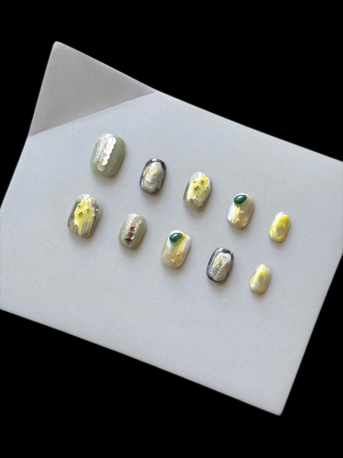 Künstlerisches 3D Press-On Nagelkunst Set
