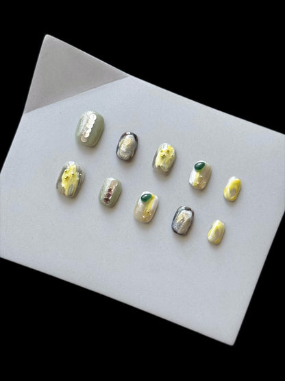 Künstlerisches 3D Press-On Nagelkunst Set