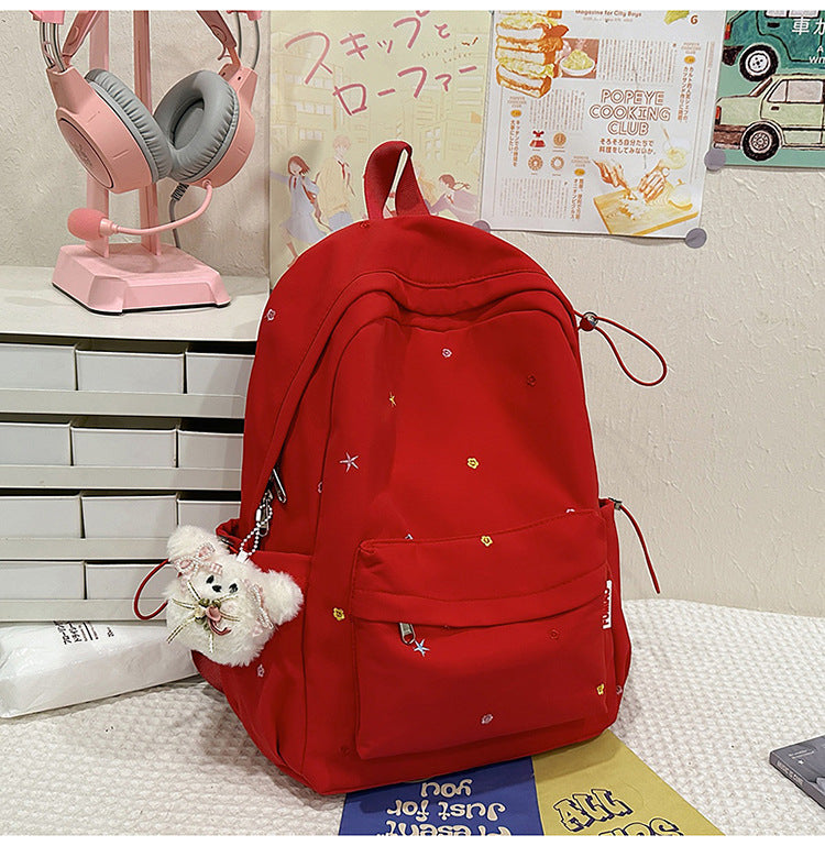 Bestickter gemusterter Schulrucksack