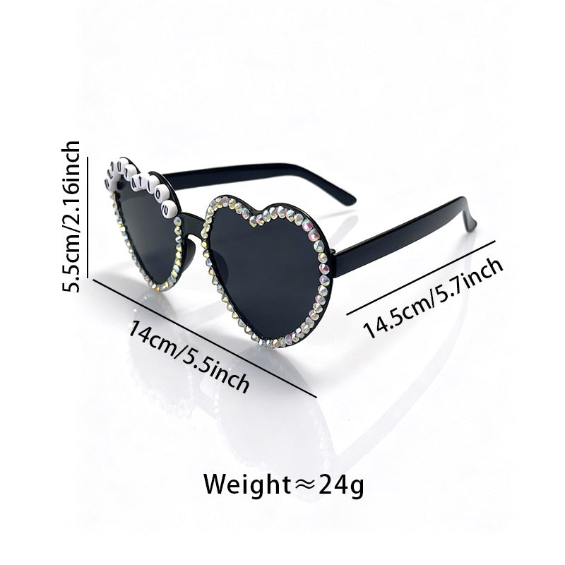 Herzförmige, mit Strass veredelte Sonnenbrille Brehn 1787141205