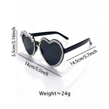 Herzförmige, mit Strass veredelte Sonnenbrille Brehn 1787141205