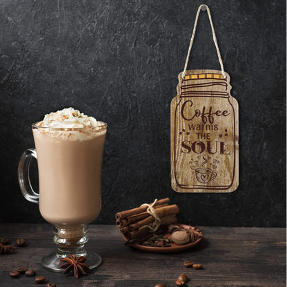 Rustikale kaffeethemed Holz Wandkunst