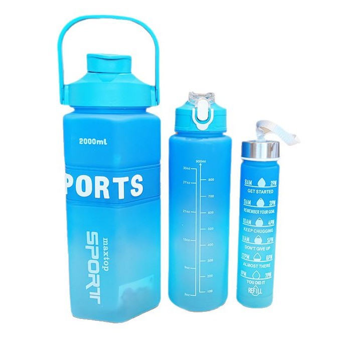 Damen Sport-Wasserflasche mit motivierenden Skalen Brehn