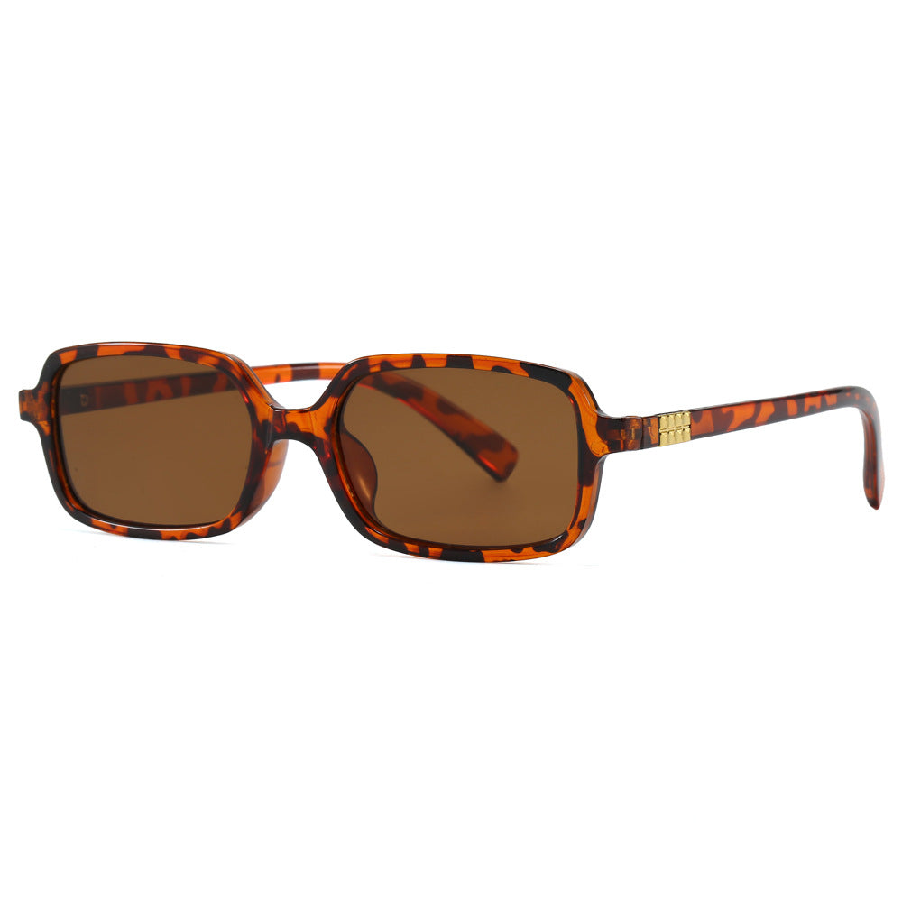 Damen modische quadratische Brille mit elegantem Kunststoffrahmen und goldenen Akzenten Brehn