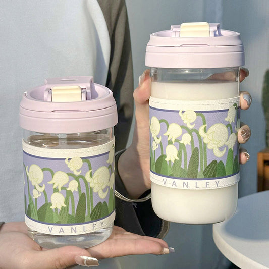 Damen Isoliertrinkbecher mit elegantem Blumenmuster Brehn
