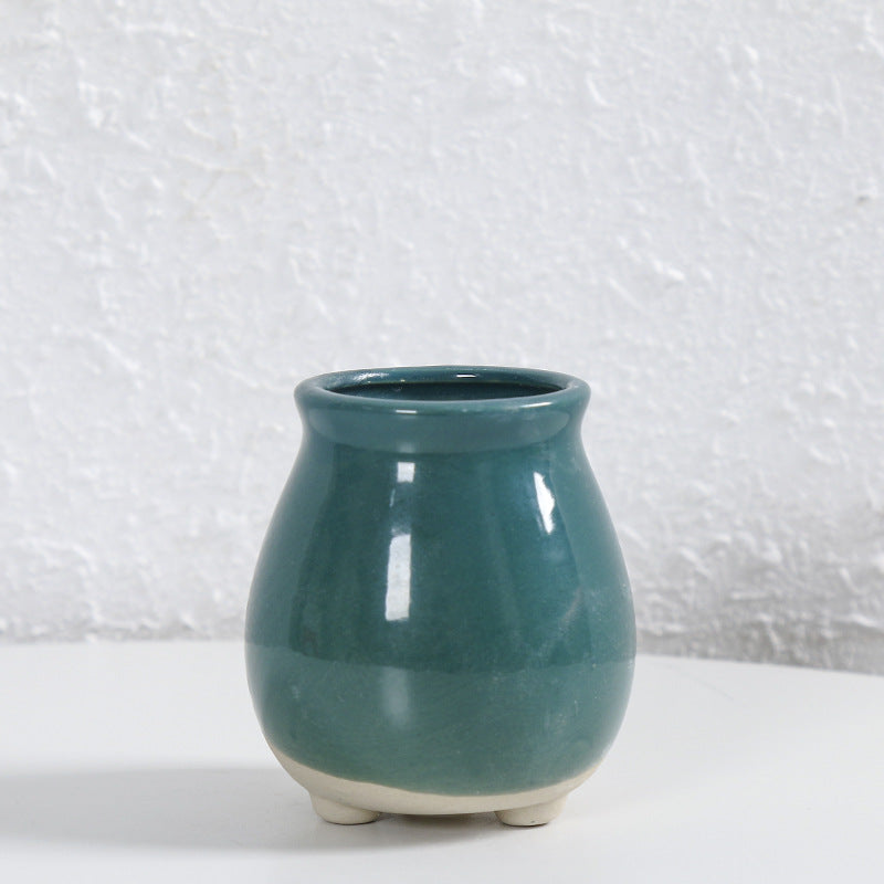 Zeitgenössische Kurvenkeramische Vase Brehn