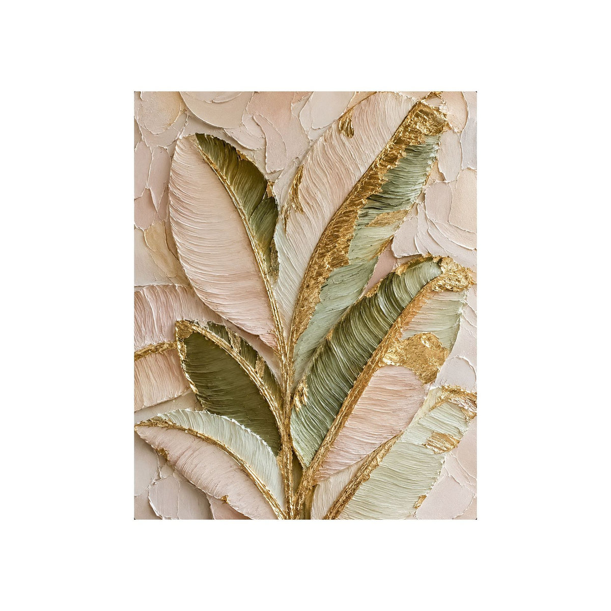 Texturiertes Blatt Leinwandkunst