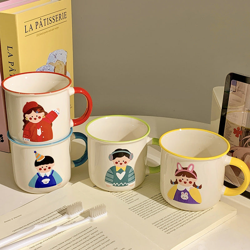 Keramiktasse mit Verspieltem Illustrationsdesign Brehn