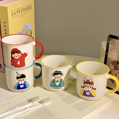 Keramiktasse mit Verspieltem Illustrationsdesign Brehn