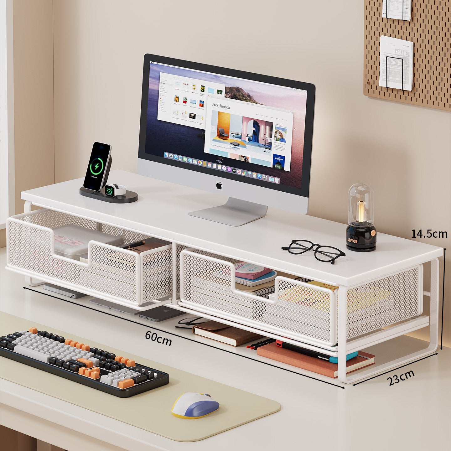 Multi-Funktions-Schreibtisch-Organizer mit Mesh-Speicherboxen Brehn