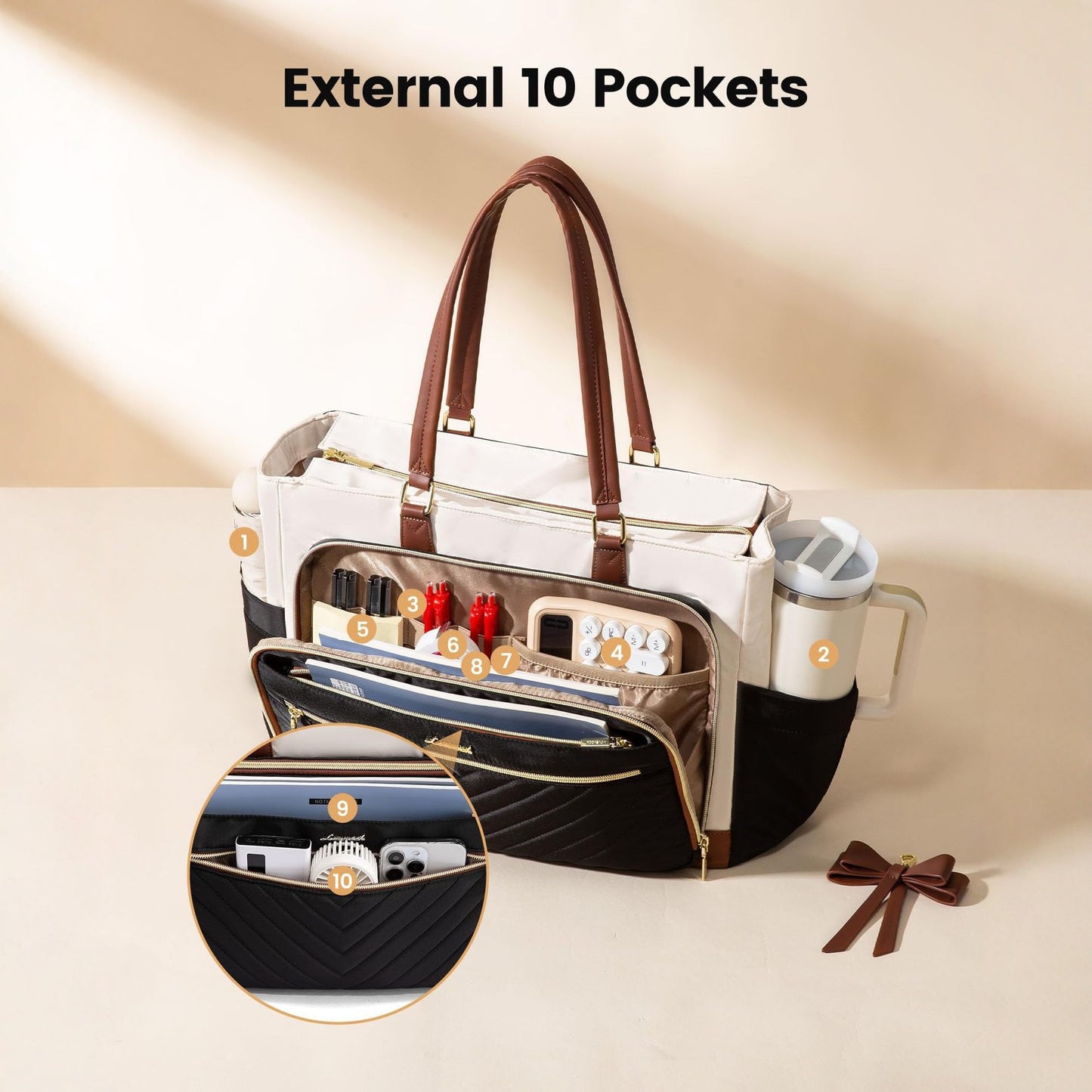 Elegante Multifunktions-Handtasche Brehn