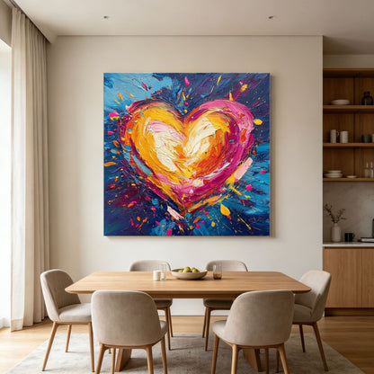 Künstlerisches Herz Abstrakte Leinwand Wandkunst