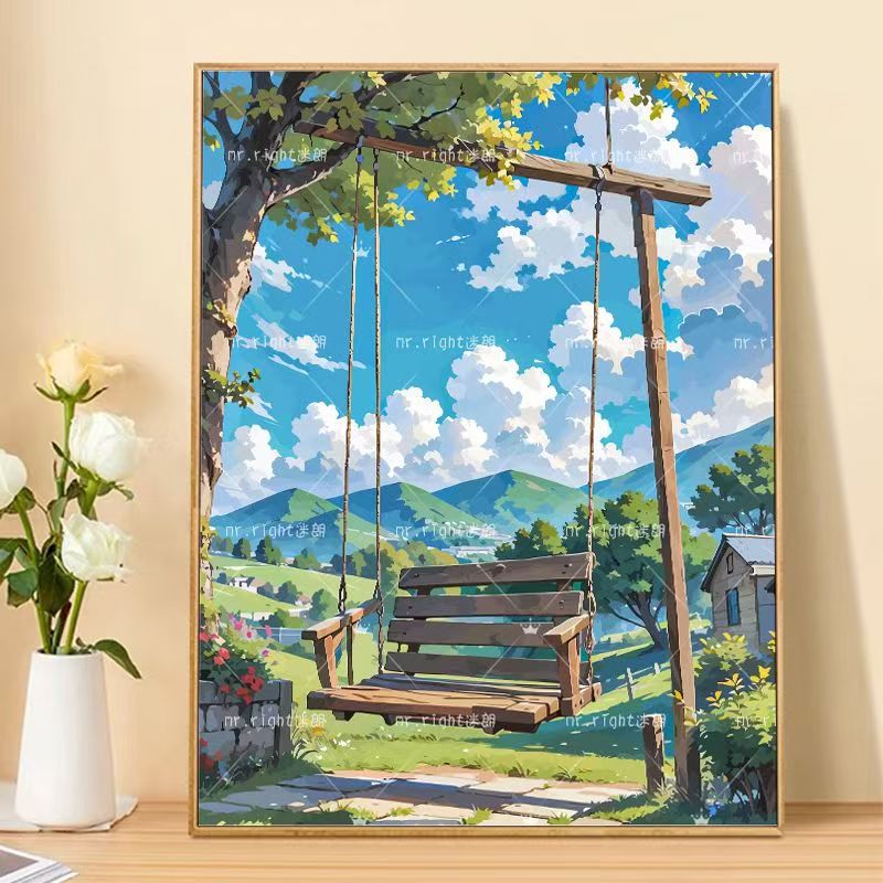 Szenische Landschaft Kunstdruck Brehn