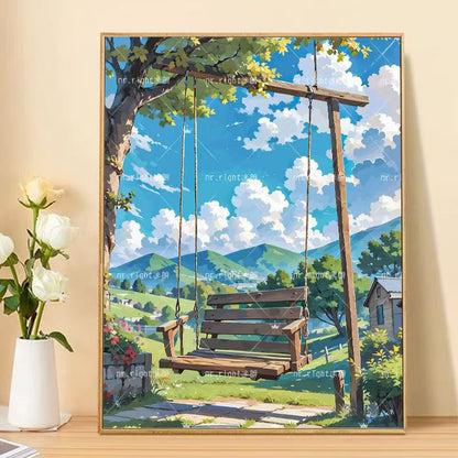 Szenische Landschaft Kunstdruck Brehn
