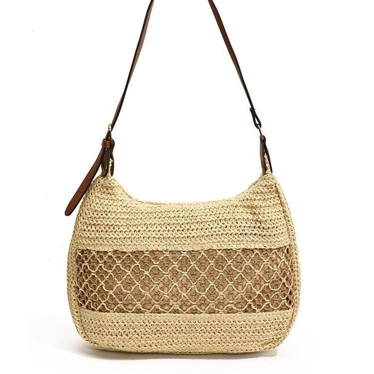 Damen Handtasche aus handgefertigtem Naturmaterial mit modischem Netzdesign Brehn
