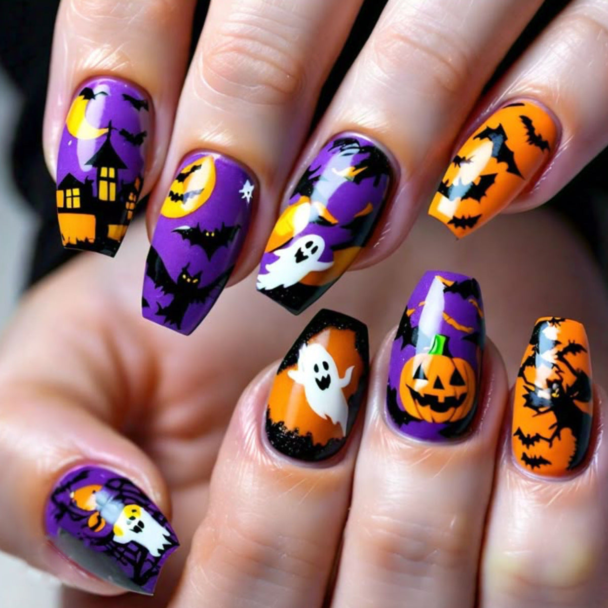 Themen Halloween Nagelkunst Erweiterungen Brehn