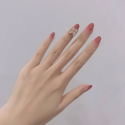 Glänzendes Ombre Press-On Nagelkunst Set Brehn