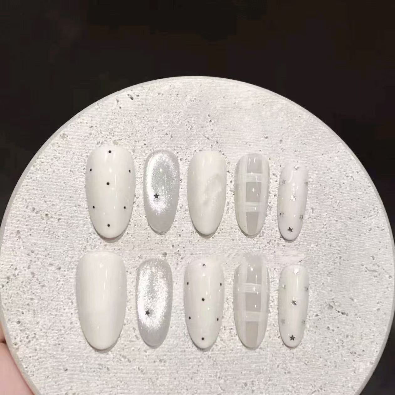 Himmlisches Thema Presse-auf Nagelset Brehn