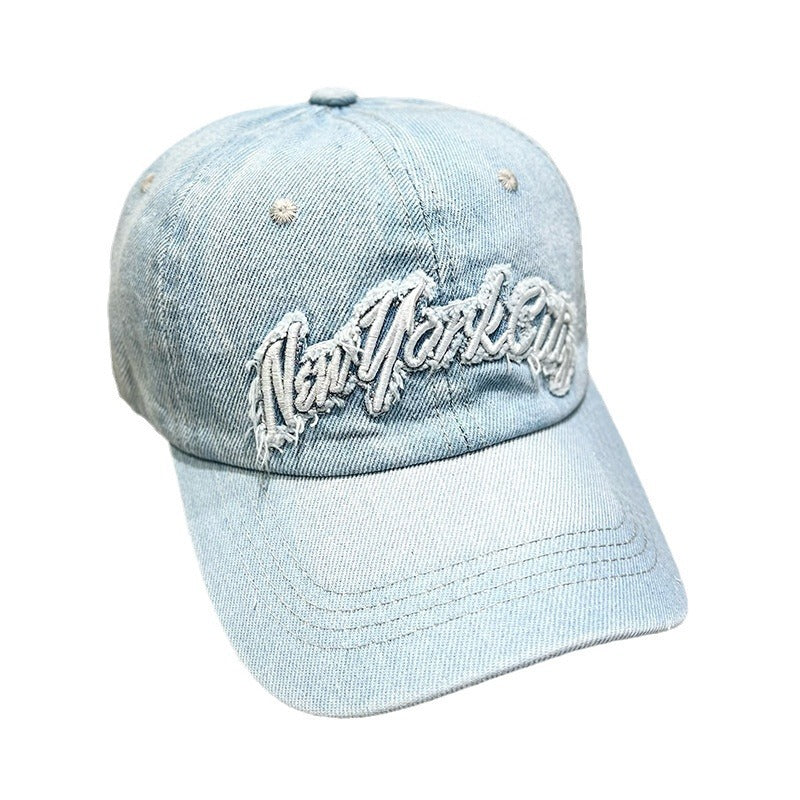 Damen Zerrissene Denim Kappe Brehn