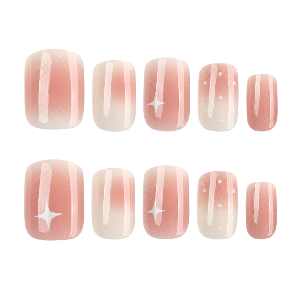 Nagelkunst mit Ombre-Effekt und Glitzerakzenten Brehn