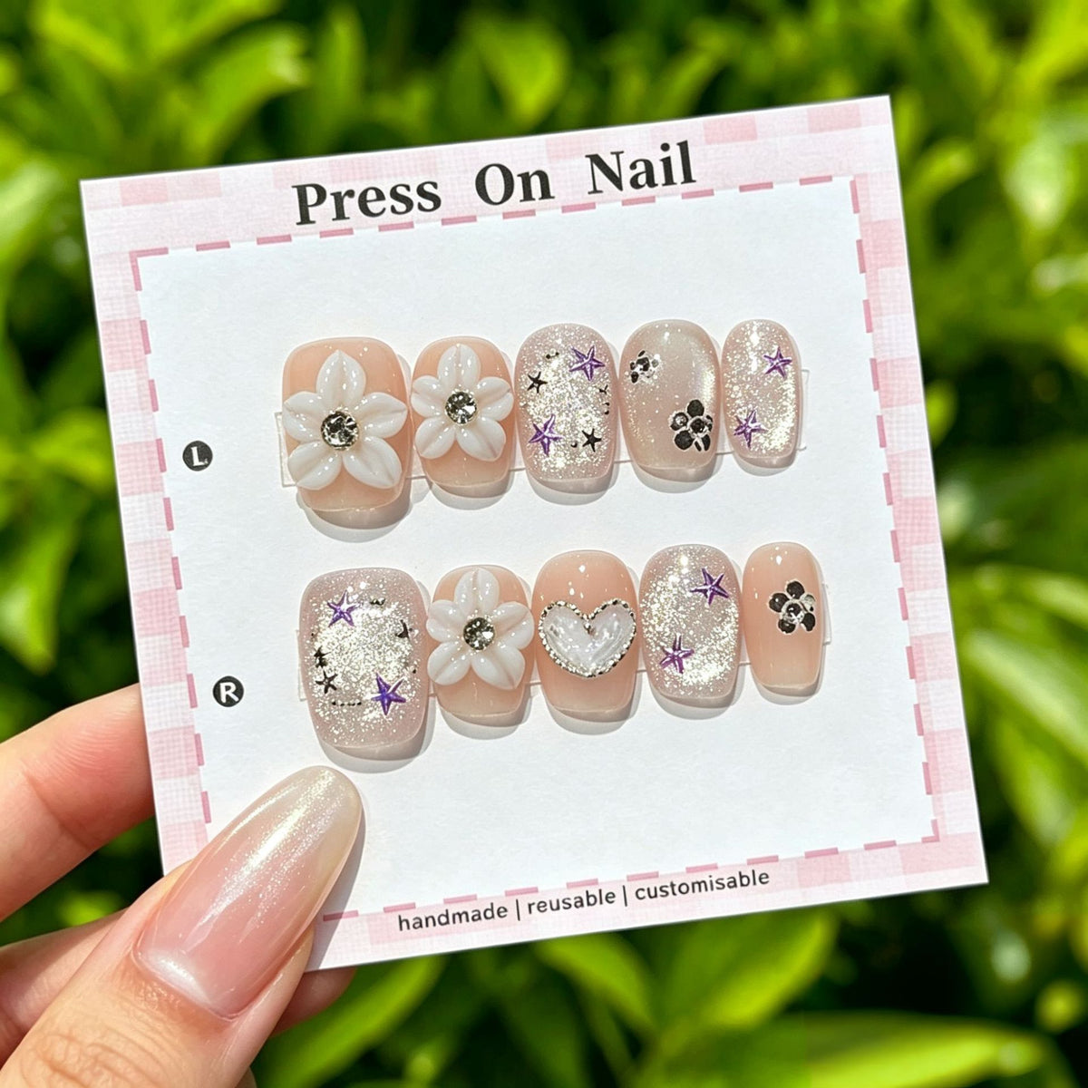 Anpassbare Ombre Press-On Nägel