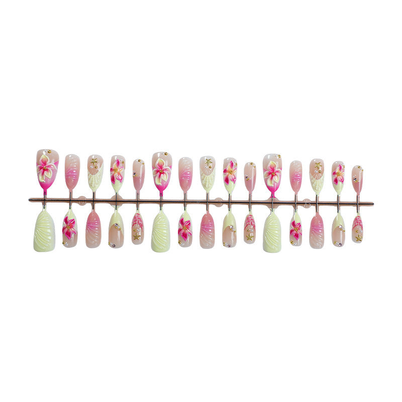 Künstlerische Blumen Press-On Nagelkollektion Brehn