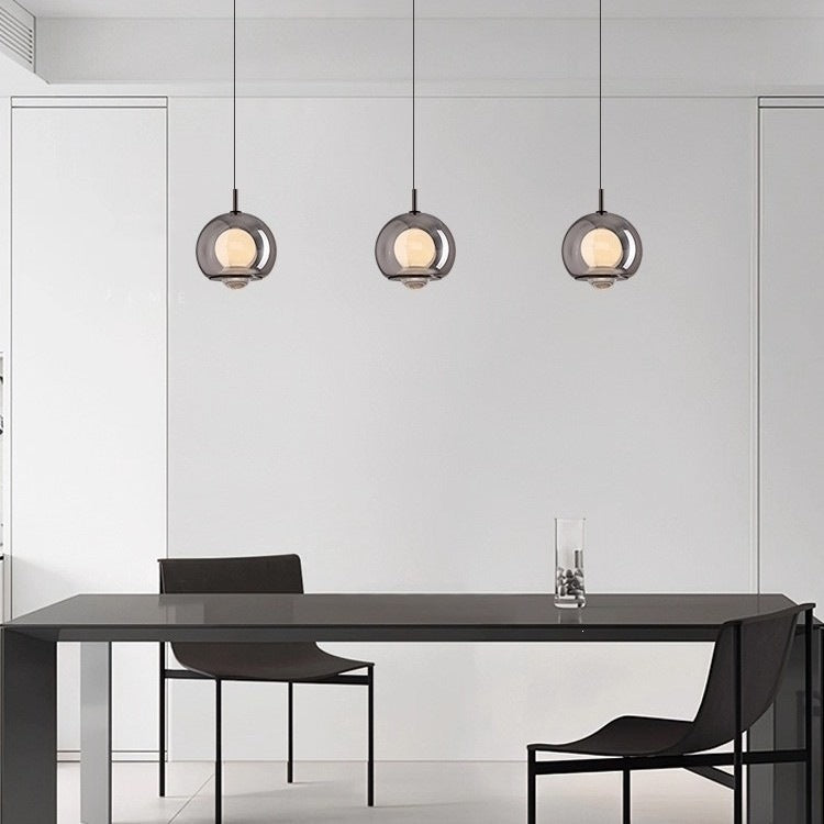 Moderne Glas Globus Pendelleuchte