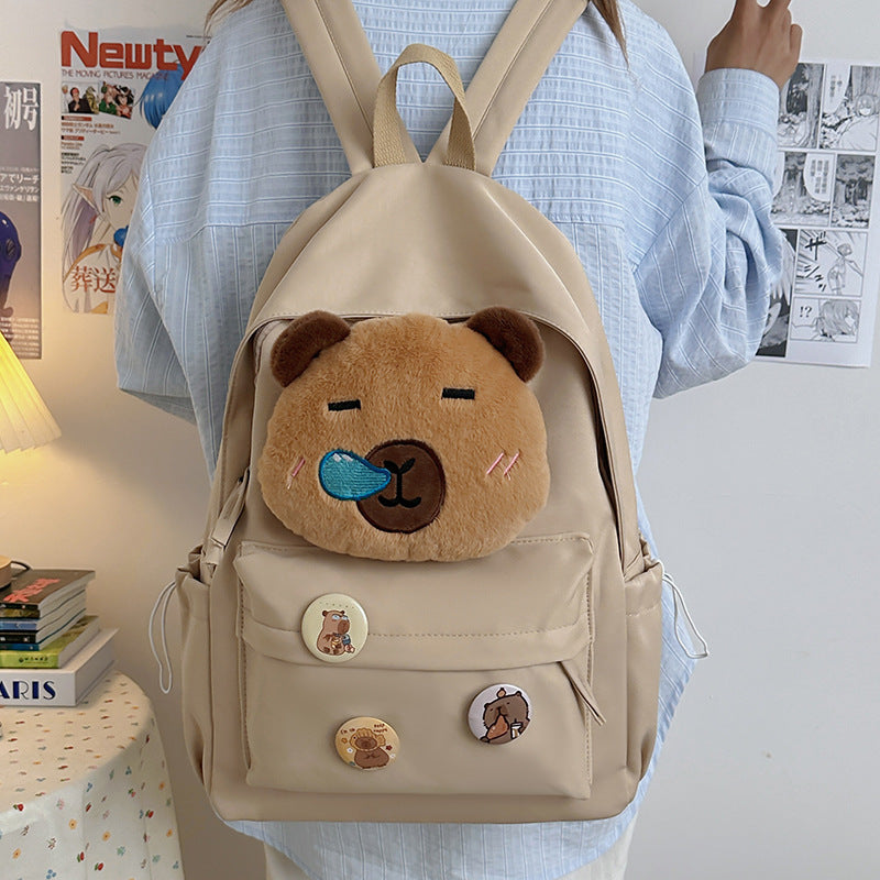 Rucksack mit Kuscheligem Bärenmotiv und Praktischen Fächern Brehn