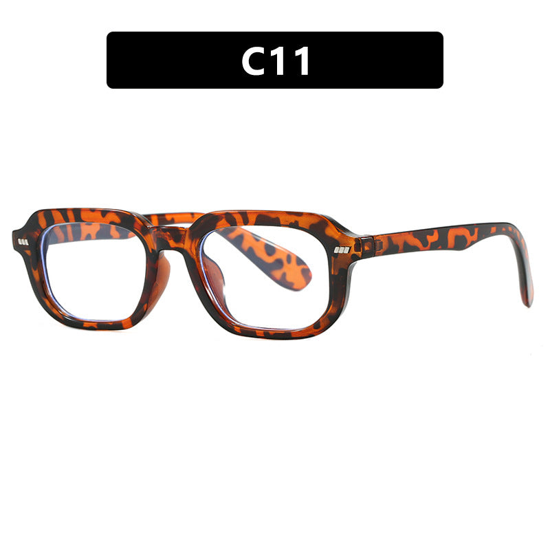 Damen quadratische Sonnenbrille mit hochglänzendem transparentem Rahmen und polarisierenden Gläsern Brehn