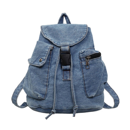 Lässiger Denim Kordelzug-Rucksack Brehn