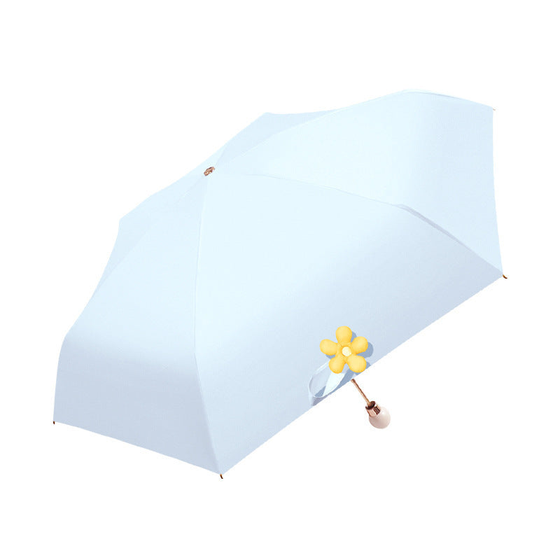 Damen eleganter und leichter UV-Schutz-Faltschirm mit floralen Details Brehn