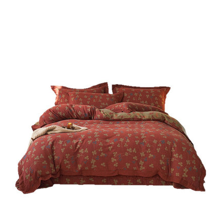 Luxus Wendbare Jacquard Bettbezug Set