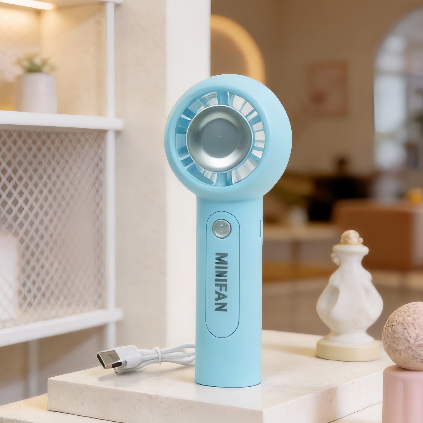 Damen Tragbarer USB Mini-Ventilator mit innovativem Design Brehn