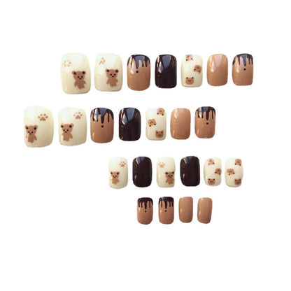 Niedliches Cartoon-Themen Press-On-Nagelset