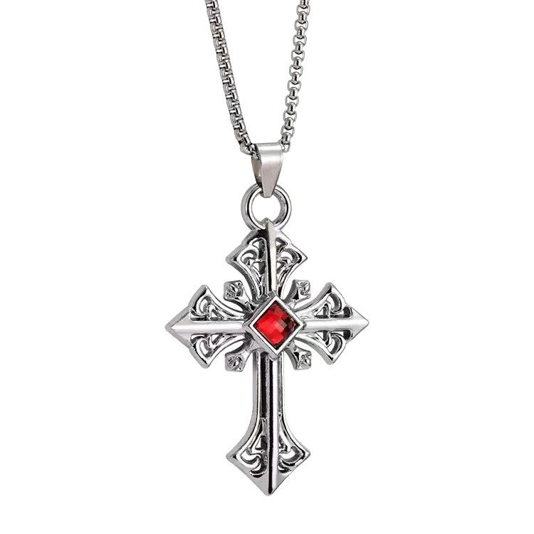 Gothic Cross Pendant Necklace Brehn