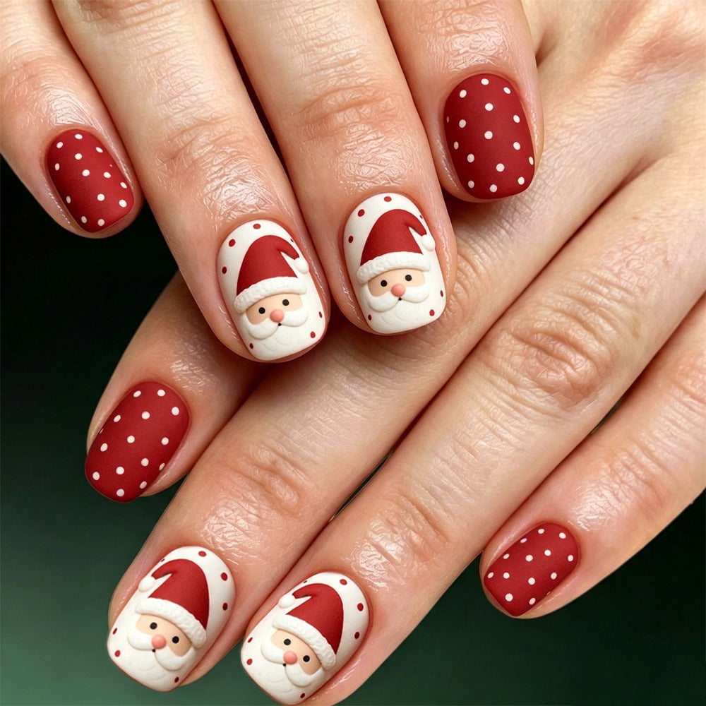 Festliche Santa-Themen-Nagelkunst Brehn