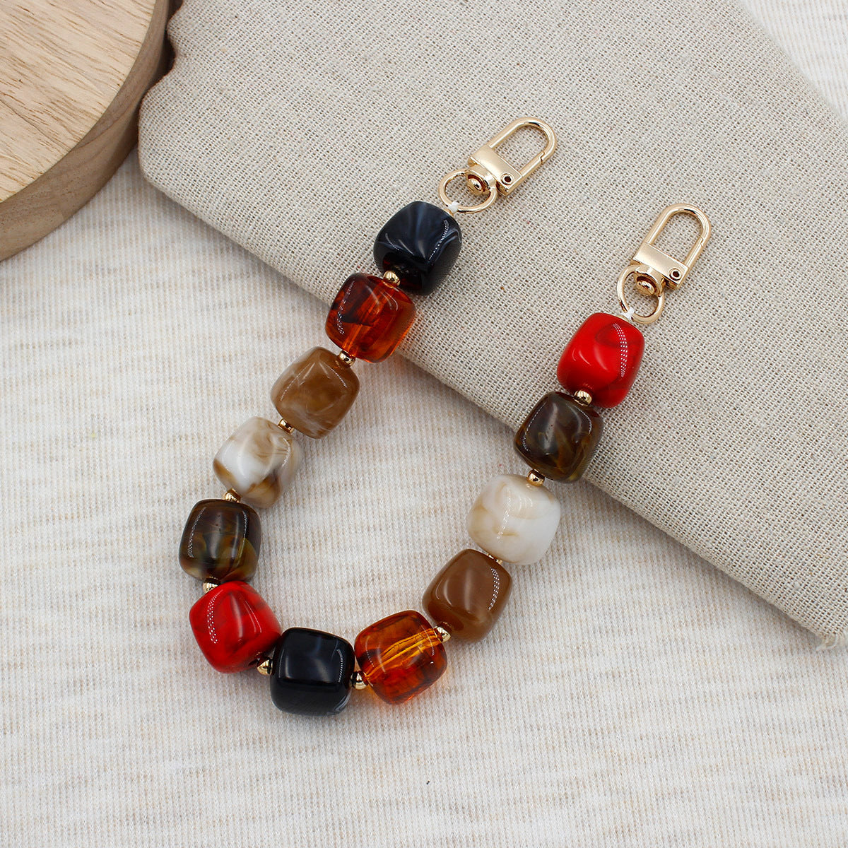 Chunky Beaded Brillen Kette Brehn