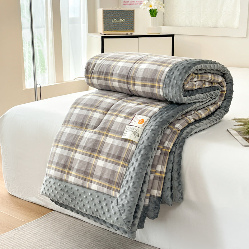 Damen Wende-Kuscheldecke aus weichem Minky Stoff Brehn