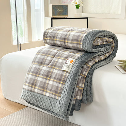 Damen Wende-Kuscheldecke aus weichem Minky Stoff Brehn