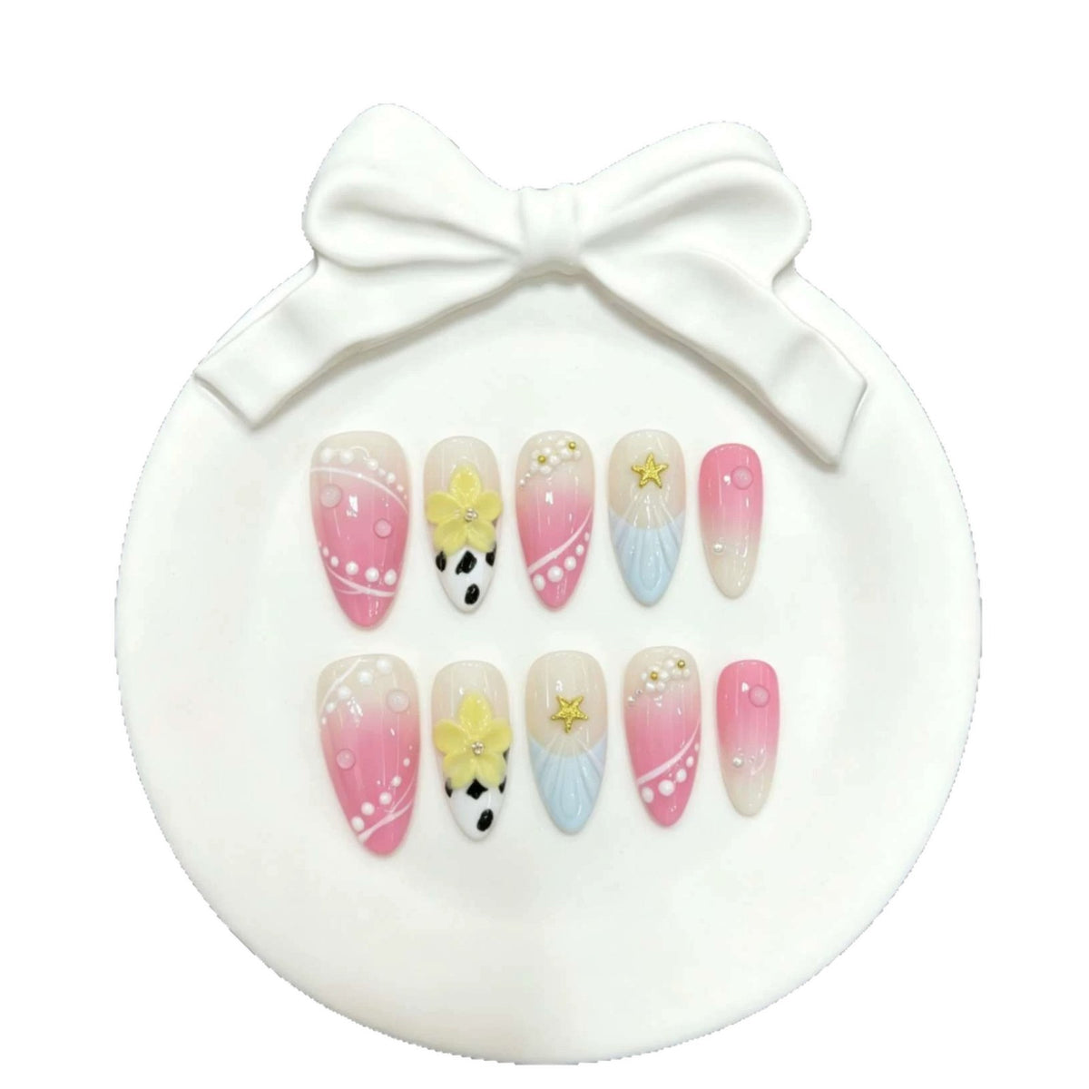 Künstlerisches Mode Press-On Nail Art Set