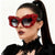 Damen Statement-Sonnenbrille mit extravaganten Verzierungen Brehn