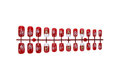 Weihnachts Kunstnagelset mit festlichen Schneeflocken- und Rentierdesigns Brehn