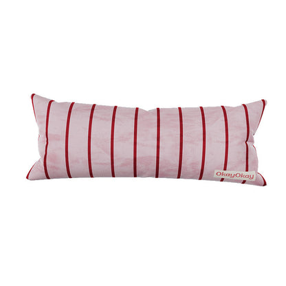 Square Velvet Striped Decorative Throw Pillow with Plush Insert